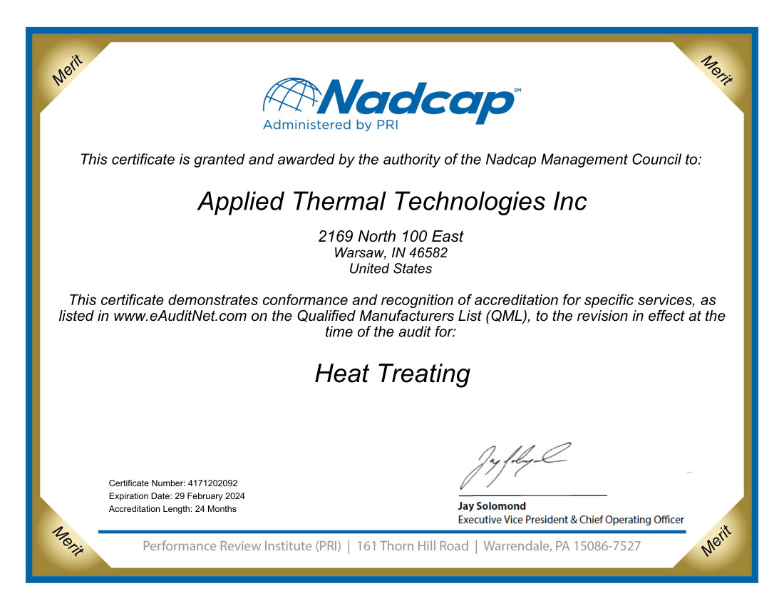 ATT Nadcap Certificate